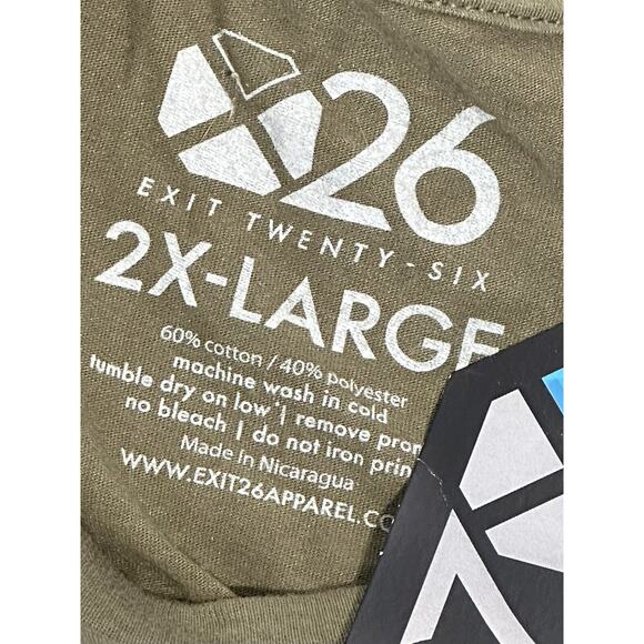 Exit twenty-six men’s size 2XL green t-shirt - Picture 3 of 3